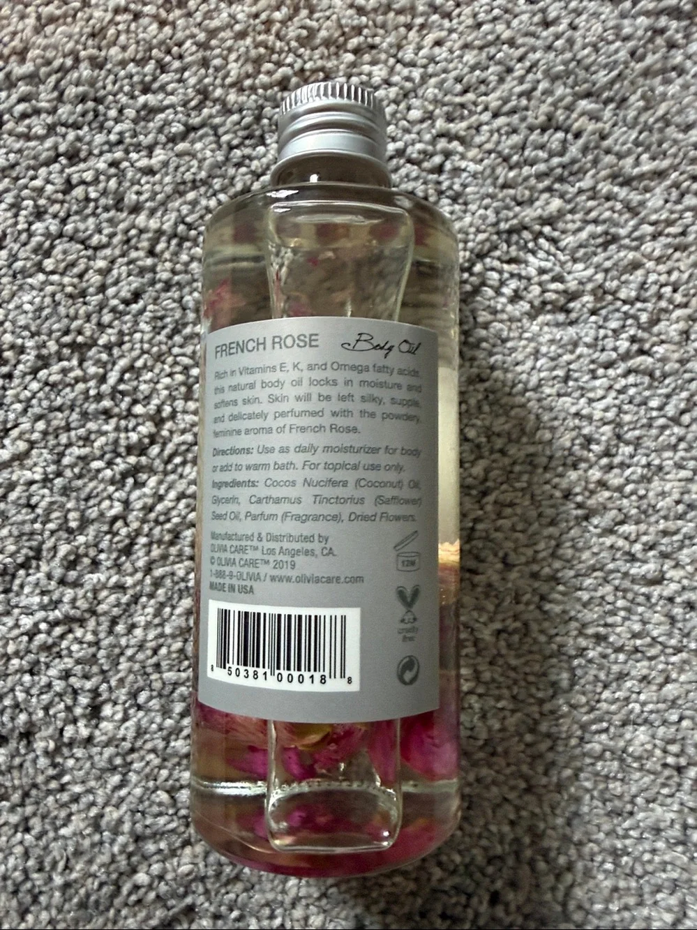 Olivia Care French Rose Body Oil - 4 Fl Oz